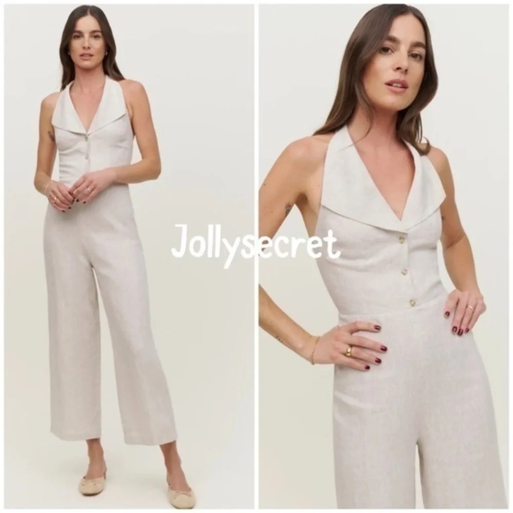💋Anthropologie Reformation linen jumpsuit